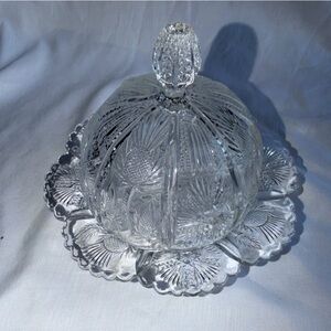 Antique J.B. Higbee "Paneled Thistle" Domed Butter Dish